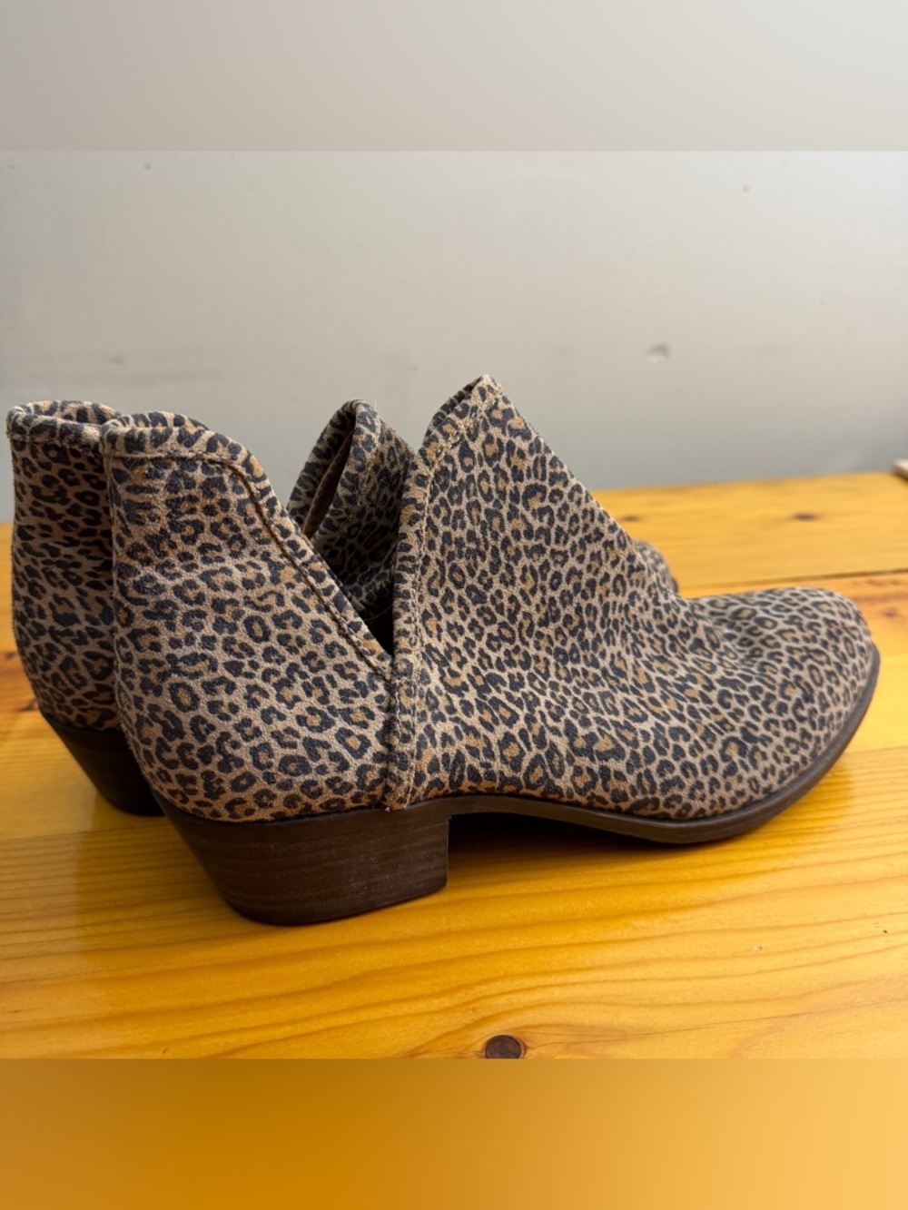 Lucky Brand Leopard-Print Ankle Booties - Tan and Black